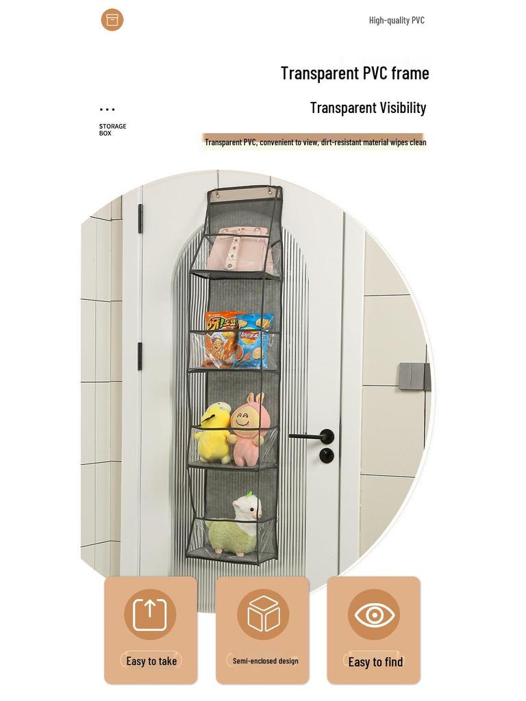 Wall-Mounted Multi-Layer Hanging Storage Bag for Clothes & Toys