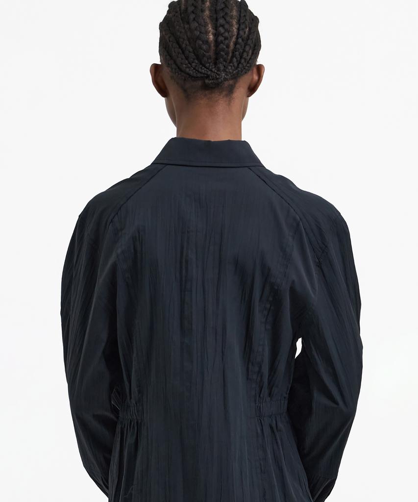 Youth Side-Slit Shirt Dress - Black
