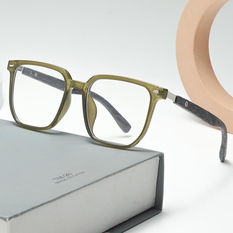 25 Styles TR Blue Light Blocking Glasses - Fashionable, Trendy, Wood Grain Temple