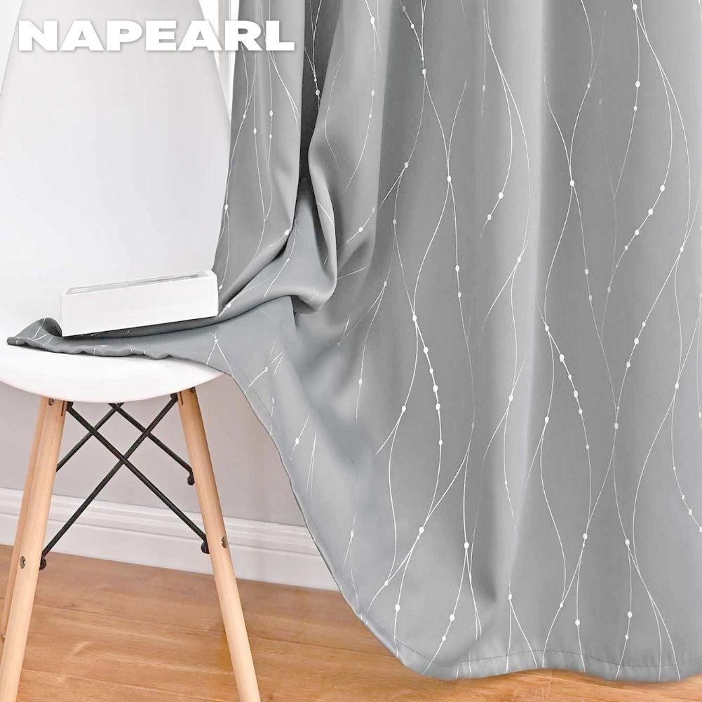 1PC NAPEARL 80% Blackout Degree Hot Silver Meteor High-precision Blackout Curtains for Bedroom Living Room Balcony Window Home Decor