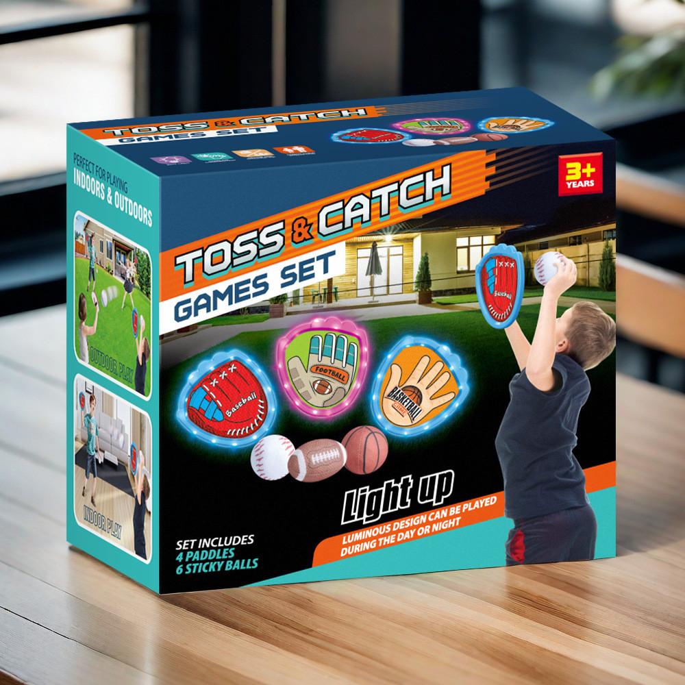 Camping Game Childrens Glow Sticky Target Ball Outdoor Family Activity Gift Set