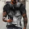 2021 Summer Men Tee 3D Printing Hot Cartoon Animal Lion Pattern T-shirt Casual Street Trend Short-Sleeved Loose Oversized Top