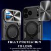 For iPhone 17 Pro Max Case TPU + PC Phone Cover with Kickstand , Slide Lens Window