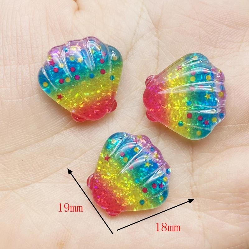 Nové 10/20 ks Cute Resin Mini Shining Ocean Series Plochá záda Kabošony Scrapbooking DIY Šperky Řemeslné dekorace Příslušenství F72