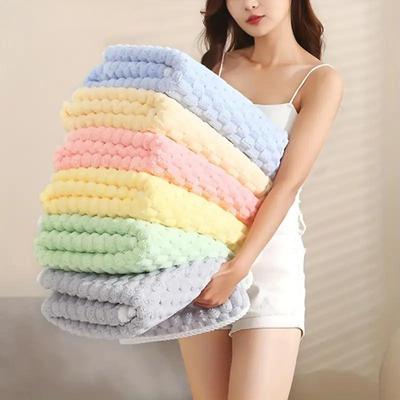 1 PZ Asciugamano Super Assorbente in Microfibra Ultrafine per Adulti, Asciugamano a Trama ad Asciugatura Rapida, Asciugamano da Bagno Morbido per la Casa in Spesso Velluto Corallo