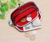 Made in Japan Gama-guchi Wallet Coin Purse, Strawberry Pattern, Parent-and-Child Gama-guchi, Cotton, 10.5 × 17 × 1.5 cm