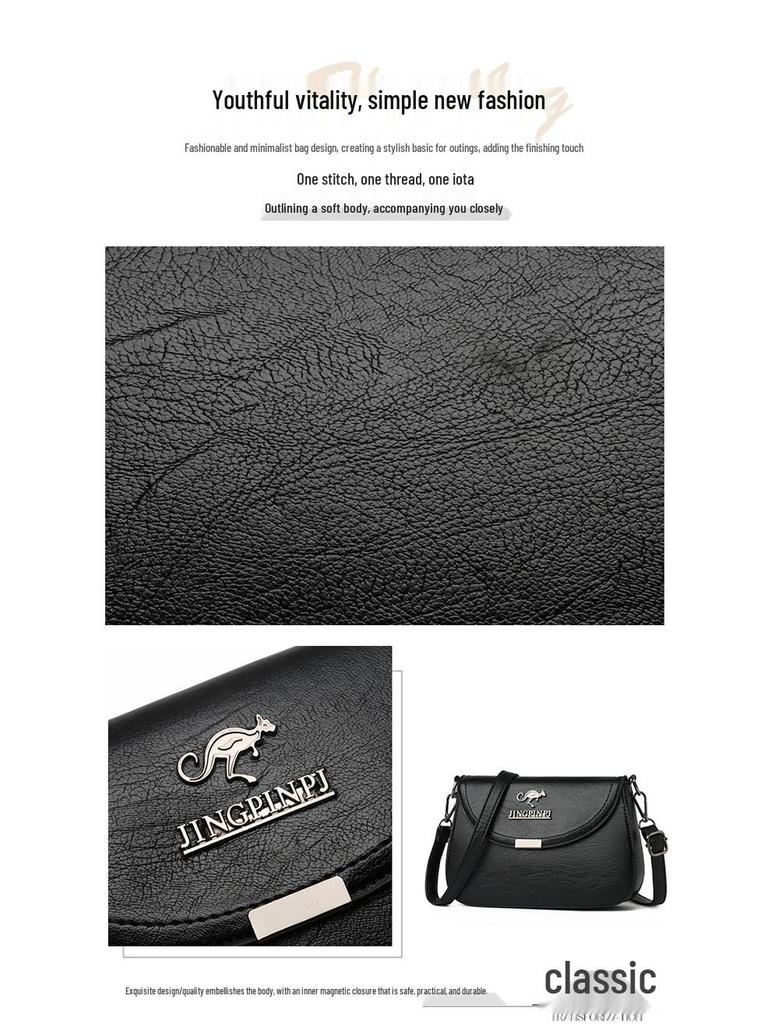 Damska 2024 Nowa Moda Miękka Skórzana Torba na Ramię - Duża Pojemność Listonoszka dla Pań w Średnim Wieku