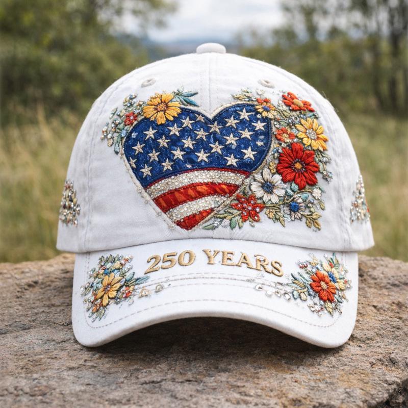 D Print Independence Day Commemorative Sunshade Baseball Cap Outdoor Cap Non-embroidered