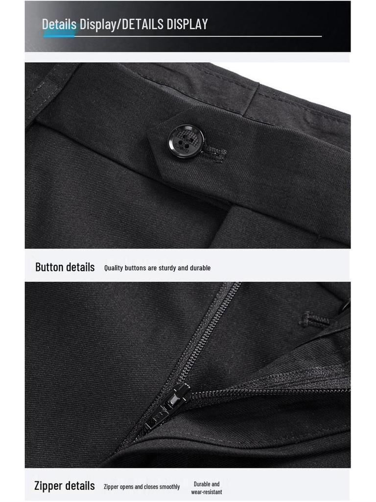 2026 Sommer Herren Anzughose aus Maulbeerseide und Wolle - Für die Mitte des Lebens, Bügelfrei, Gerades Bein, Hochwertiges Gefühl