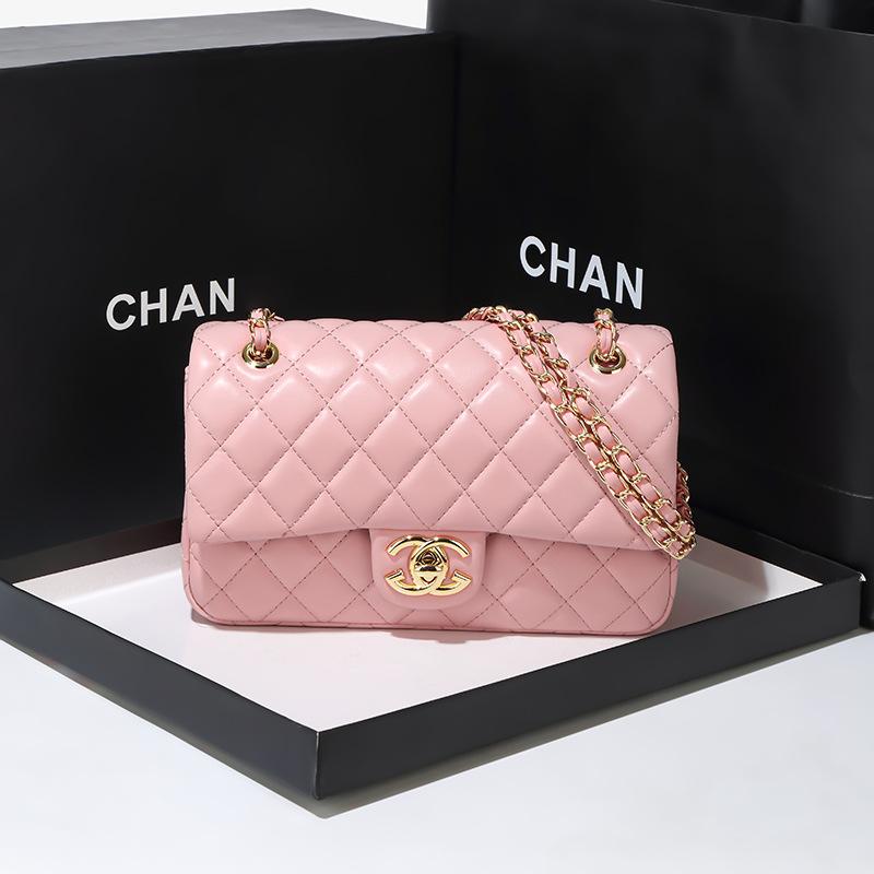 Xiaoxiangfeng CF Chain Bag 2025 New Grid Shoulder Crossbody Women's Leather Fashionable Versatile Armpit
