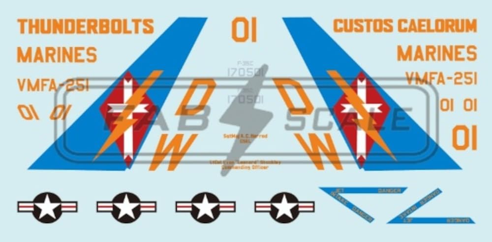 

Fab Scale Studio Thunderbolt 2025 Пластиковая модель Декали FABD72084 1/72 F-35C VMFA-251 (Самолет)