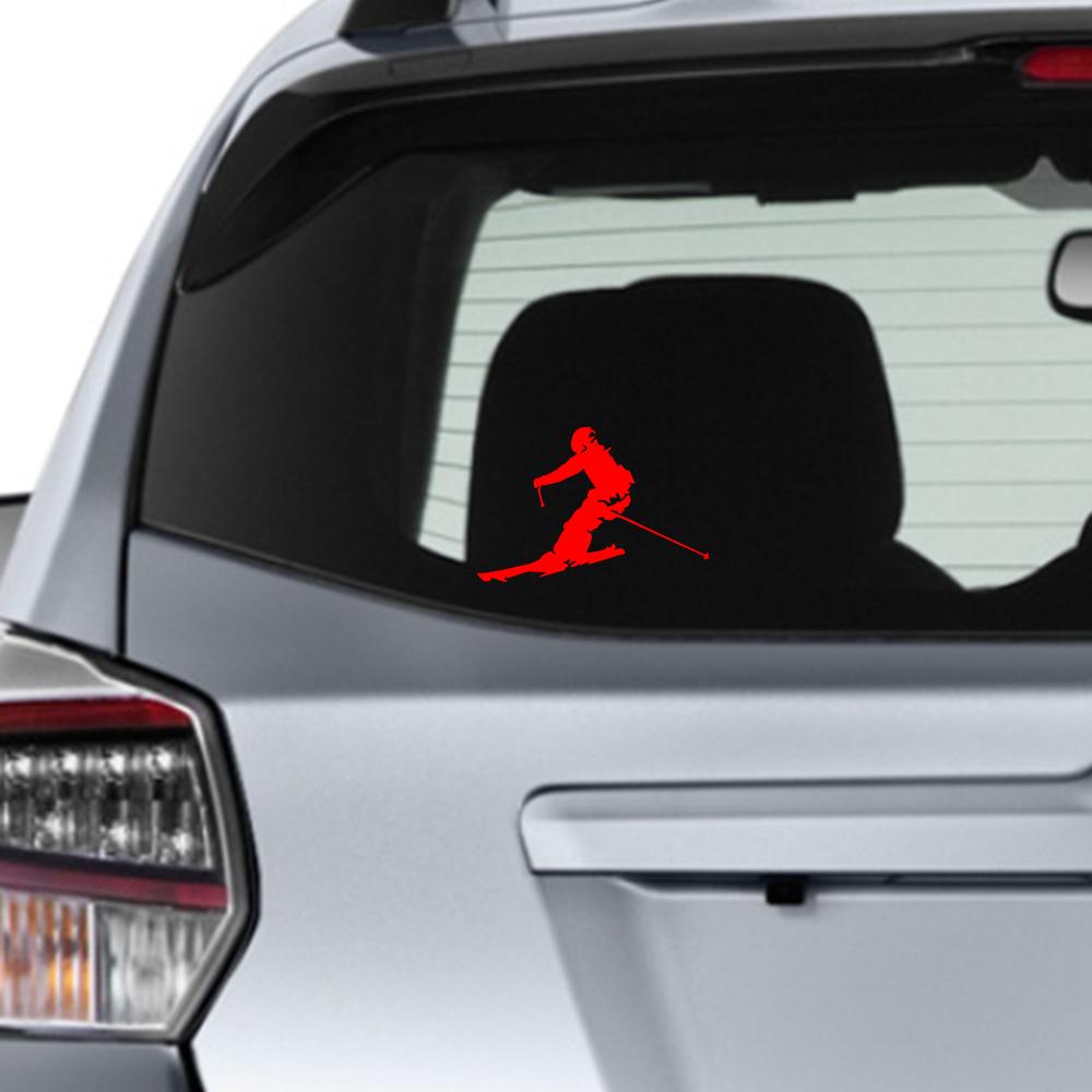 1PC Skiing Car Stickers Suitcase Refrigerator Wall Stickers Laptop Toilet Stickers