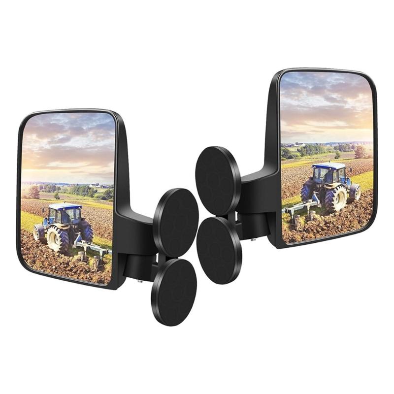 Golf Cart Side Mirrors with Screws Gasket Universal Replacement Strong Magnetic Side Mirrors Adjustable Rearview Mirror
