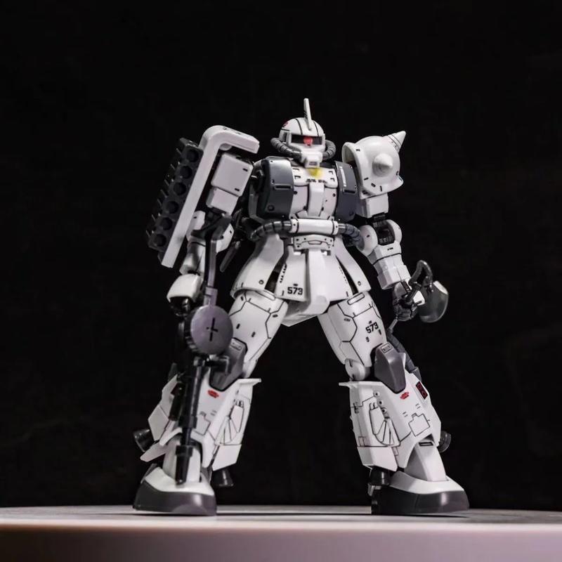 GTO ZAKU II White Wolf Shin Matsunaga HG 1/144 Mech Assembly Model Kit Action Figures Boys' Puzzle Toys Desktop Decoration Doll