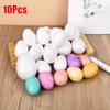 10PC White Easter Foam Egg DIY Painting Polystyrene Styrofoam Home Egg Balls Party Decoration Supplies Lightweight Handemade