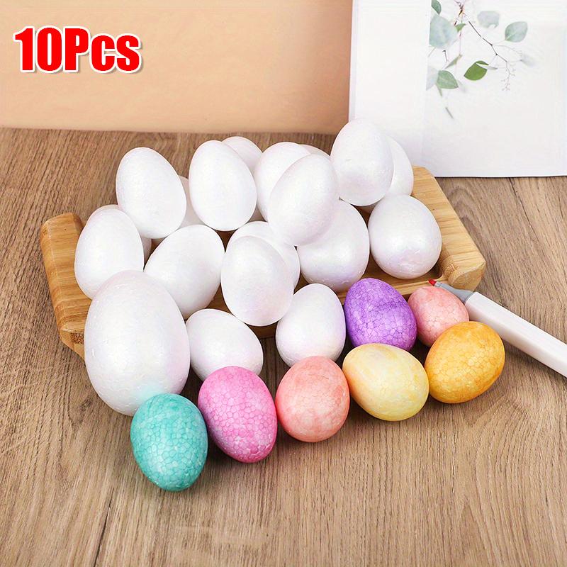 10PC White Easter Foam Egg DIY Painting Polystyrene Styrofoam Home Egg Balls Party Decoration Supplies Lightweight Handemade