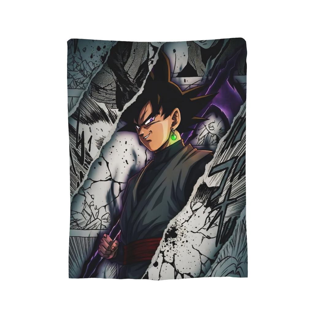 DBZ Goku Pattern Blanket Anime Characters Plush Funny Warm Throw Blanket for Coverlet Spring/Autumn,