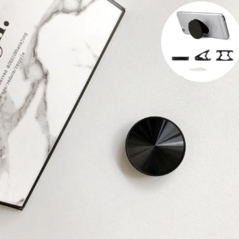 CD Pattern Metal Surface Mobile Phone Holder Expanding Stand Grip for Samsung Finger Holder Smart Phone Holder for IPhone X