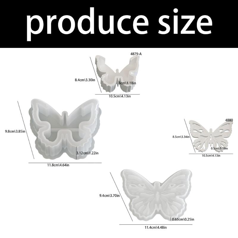 Silicone Hollow Butterfly Flower Vase Mold Plaster Cement Mould for Home Decoration Crafting Jewelry Accessories