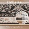 Area Rugs for Living Room, Machine Washable Vintage Rug, Non-Slip Low Pile Throw Rugs with Rubber Backing Washable Carpet