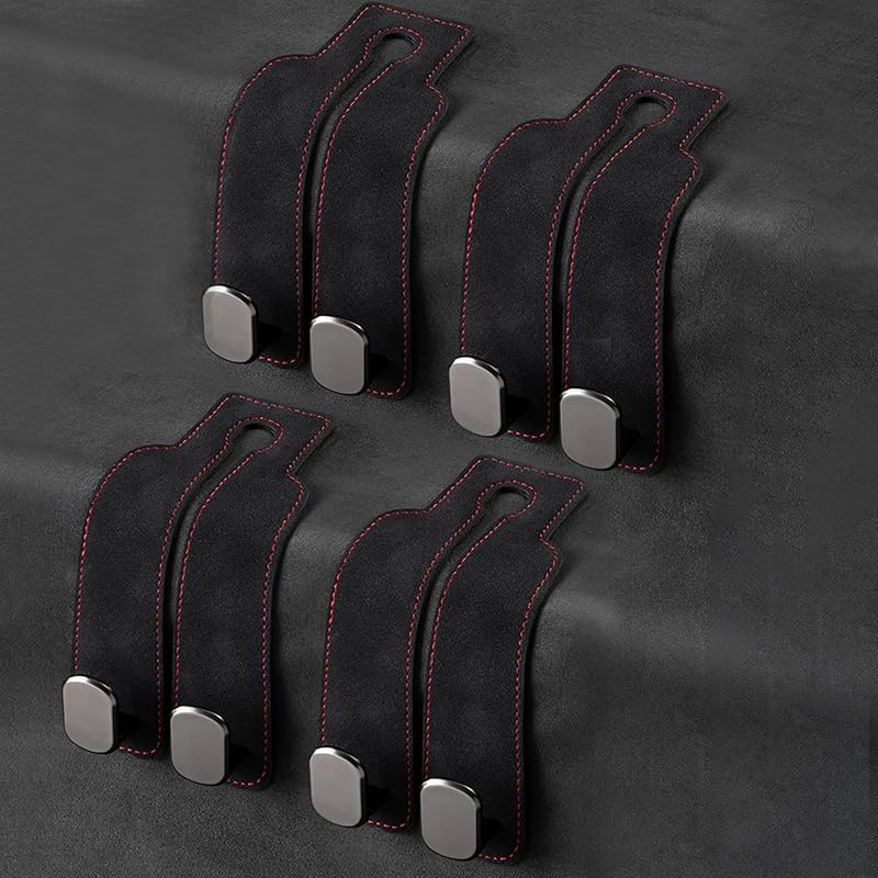 Amelity Headrest Hooks For Car, Car Hooks For Purses And Bags, Purse Hook For Car (Grey-2 Pack)