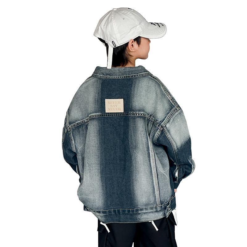 Boys' Spring & Autumn Denim Street Jackets: 2025 New Styles for Middle & Large Kids