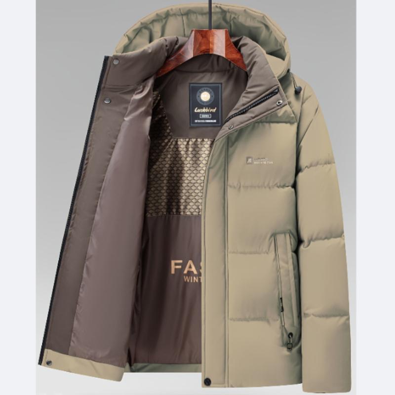 Novedad de Invierno Chaqueta de Tormenta Acolchada Casual para Hombre para Exteriores con Capucha Desmontable, Ropa de Abrigo Gruesa Cálida de Moda para Hombre