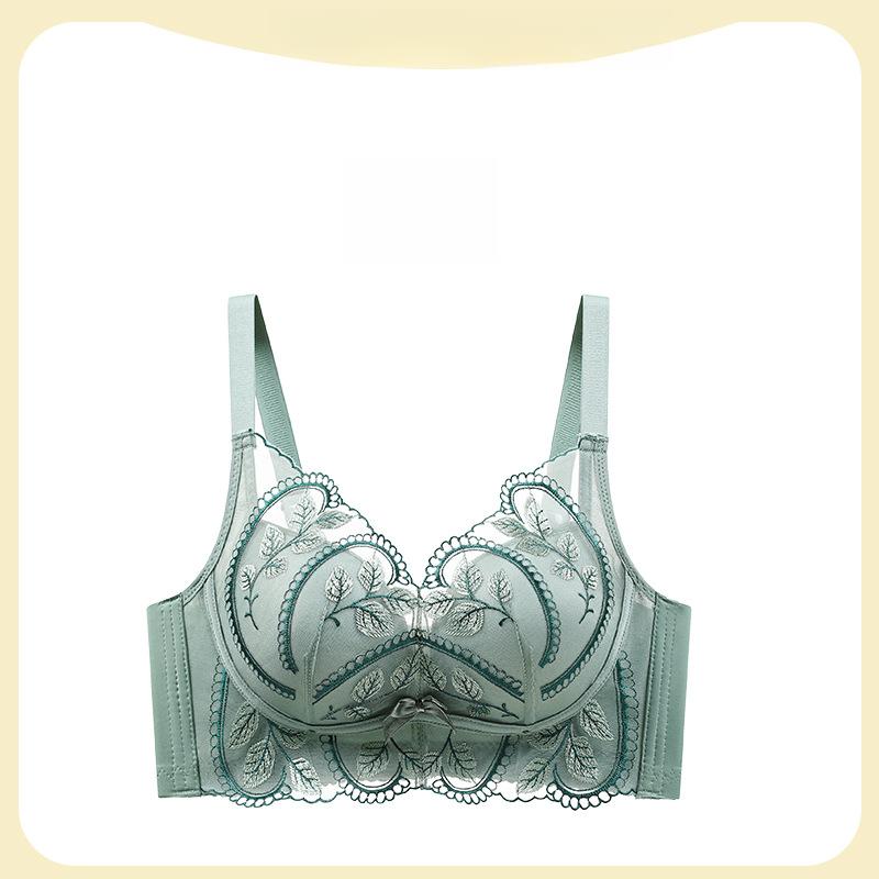 Embroidered Women's Underwear Gathering Bra Anti Sagging Bra Sexy Lace Plus Size Bra