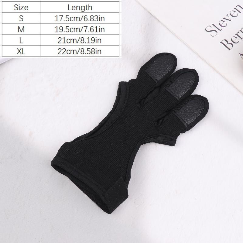 Professional Archery Three-finger Leather Gloves Non-slip Wear-resistant Comfortable Breathable Archery Protective Gear