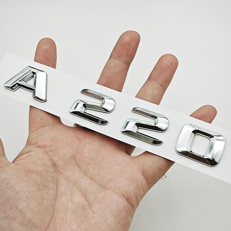 3D ABS Car Letters Logo A180 A220 A260 Badge Rear Trunk Emblem For Mercedes Benz A Class A180 A200 A220 A260 W177 Tail Marking