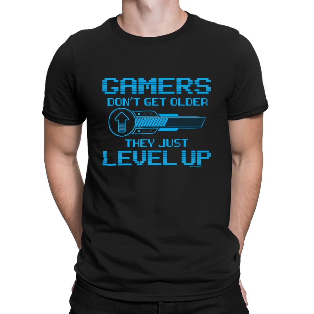 Gamers Level Up Mens Gaming T-Shirt Gaming Console Retro Gamer Tee Tee Unisex T-Shirt XXL
