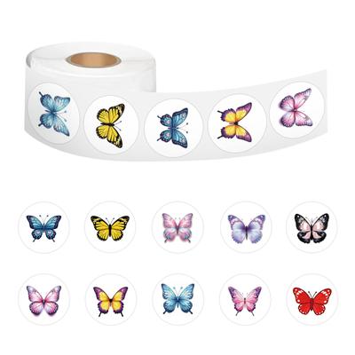 Cartoon Butterfly Decorative Stickers: 500/Roll for Notebooks & Crafts