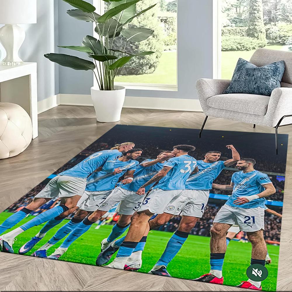 Manchester City Floor Rug Office Rug Suitable For Playrooms Foyer Kitchen Dormitory Antislip Carpet Decorate Offices Perfect Gift For Friends Family