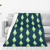 Sims 4 Plumbob Video Game Flannel Blanket Plumbob Cartoon Funny Throw Blanket for Home 150*125cm Plush Thin Quilt Warm