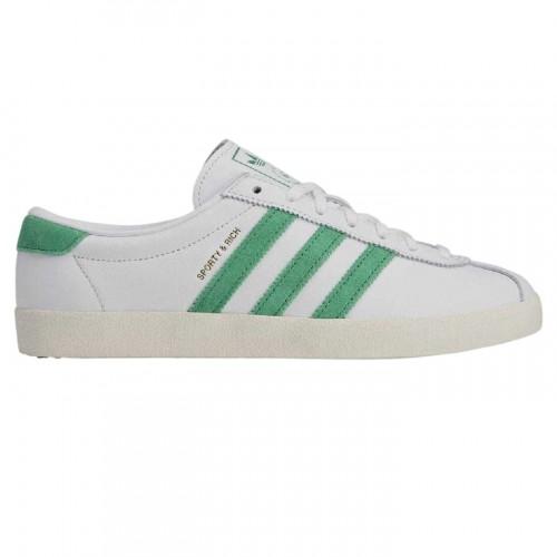 adidas Womens/Ladies Originals Blanc X Sporty & Rich Logo Leather Trainers