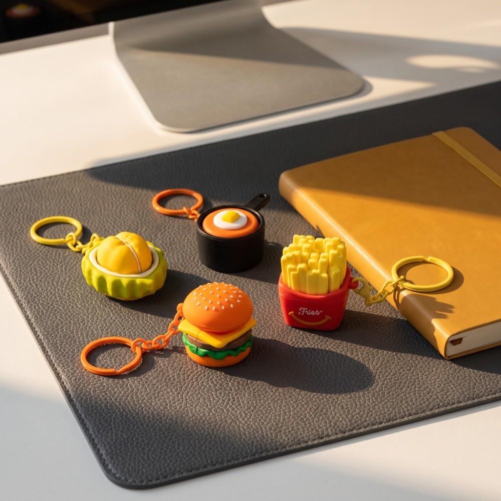 Plastic Simulation Food Keyring Cute Press Bag Pendant Funny Fidget Keychain  Children