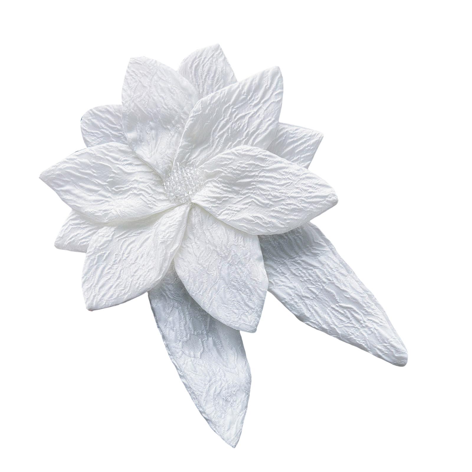 

Привлекательная аппликация из больших цветов для одежды, нашивки для шитья шляп, шарфов, свадебных платьев, декоративных аксессуаров белый