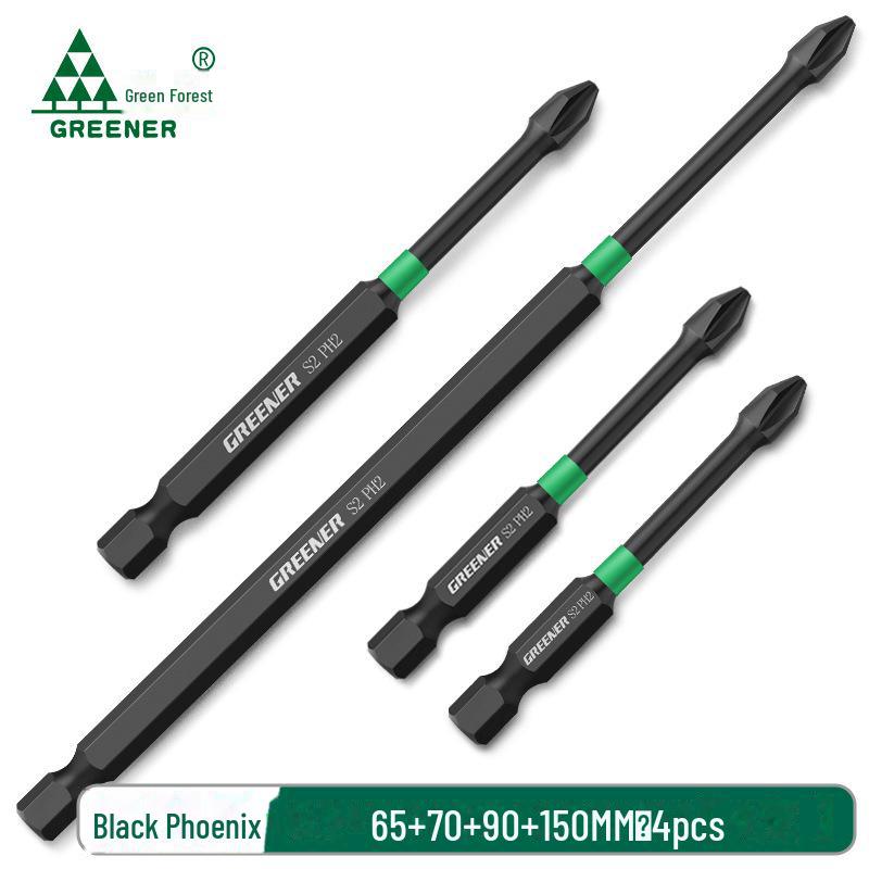 Green Forest High-Impact Magnetic Cross Hand Drill Set with German-Imported Screwdriver Bits