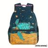 [Esențiale de Călătorie] Rucsac de Călătorie Elegant cu Broască Țestoasă Marină - Capacitate Mare, Imprimat Plat 2D cu Bretele Reglabile și Multi