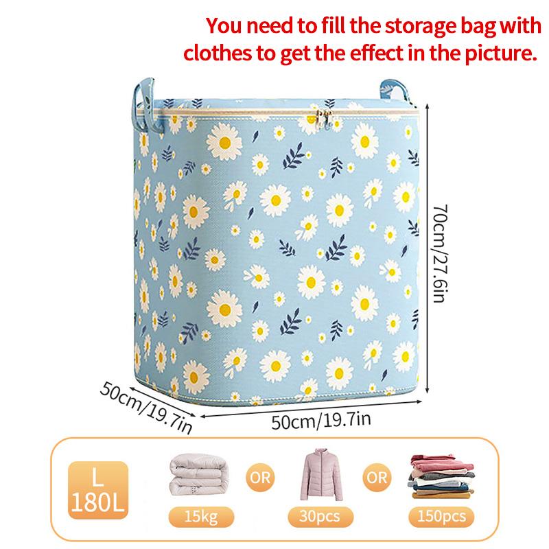 Foldable  Clothes Storage Bag Wardrobe Quilt Clothes Organizer  Non-woven Large Capacity Wardrobe Clothing Organizer Pouch