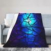Glowing Geometric Shapes Dark Plush Flannel Blanket for Kids Boys Girls  Soft Warm Bedspread Throw for Couch Chair Bed