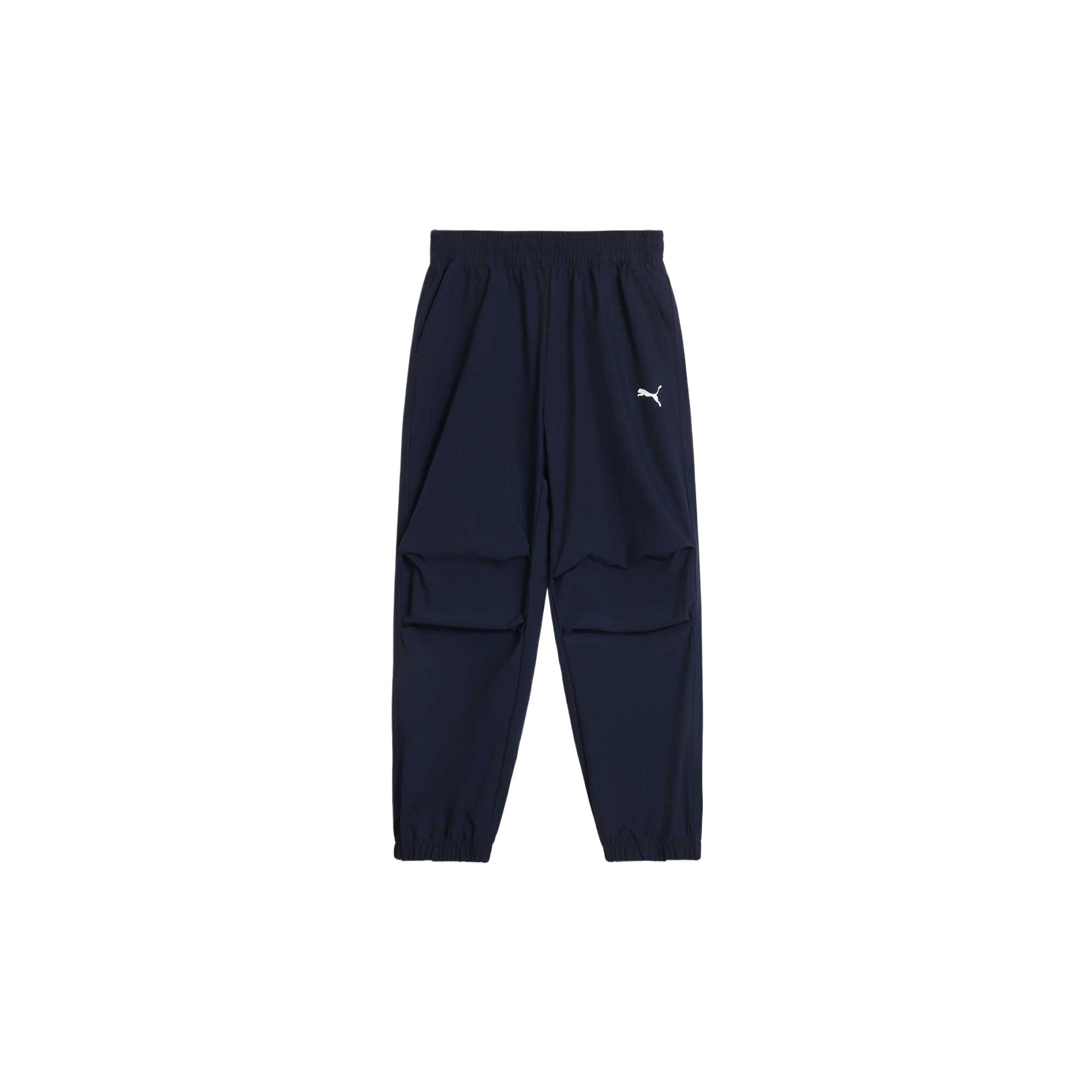 Puma Простые стильные удобные брюки с эластичным поясом для девочек, весенние, синие 950436-02 160
