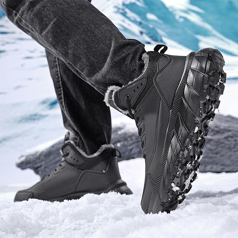 Herren Sneaker Winter Schneestiefel Outdoor Winter Bequeme Warme Schuhe Plüsch Sneaker Männliche Schuhe Klettern Plüsch Herren Sportschuhe Größe 39-48