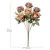 DIY 6 Heads Silk Rose Bouquet Fake Flowers Home Party Ornament