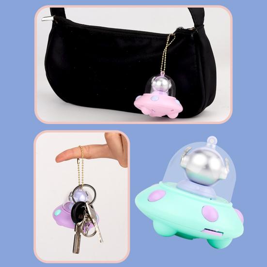 Uzay Gemisi Uçan Daire Anahtarlık 8 Desen Projeksiyon Dönebilen Sevimli Renkli Işıklar Kolye Oyuncak Çıkarılabilir Zincirli Çocuklar Yetişkinler için