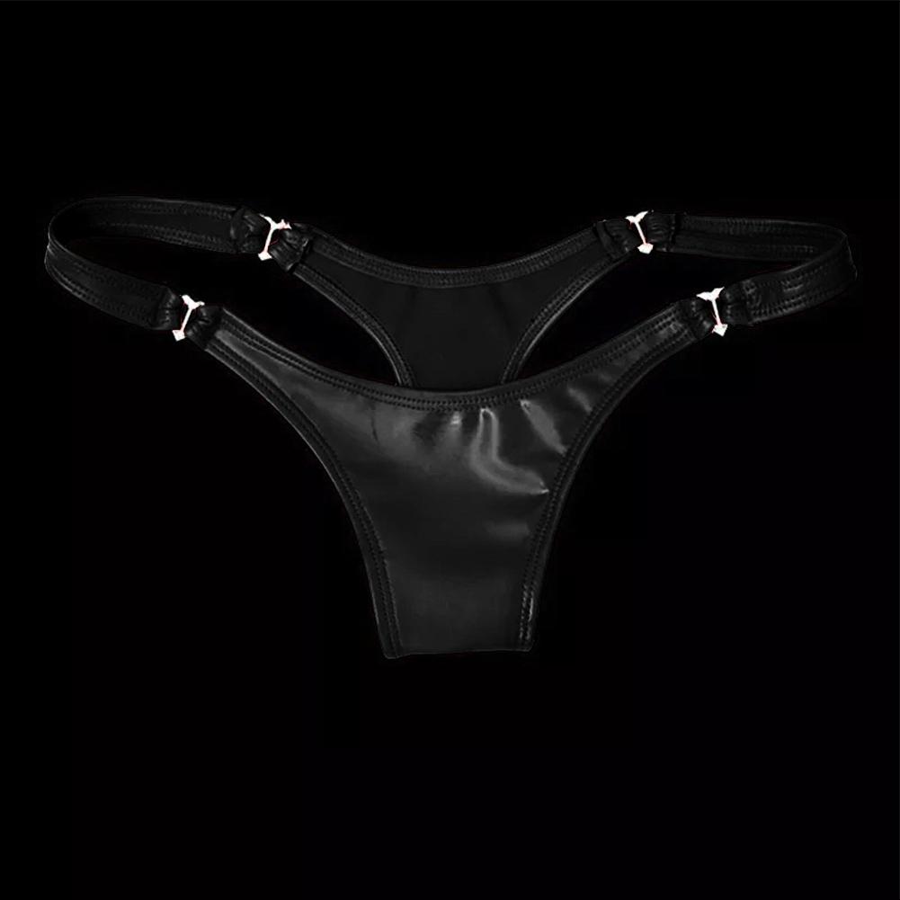 Knickers Briefs Thongs Sexy Low Waist Underwear Lingerie Wet Look