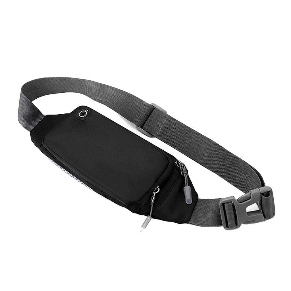 Nylon Fanny Pack Multipurpose Large Capacity Waist Bag Pack with Adjustable Belt for Walking Running Hiking Biking
