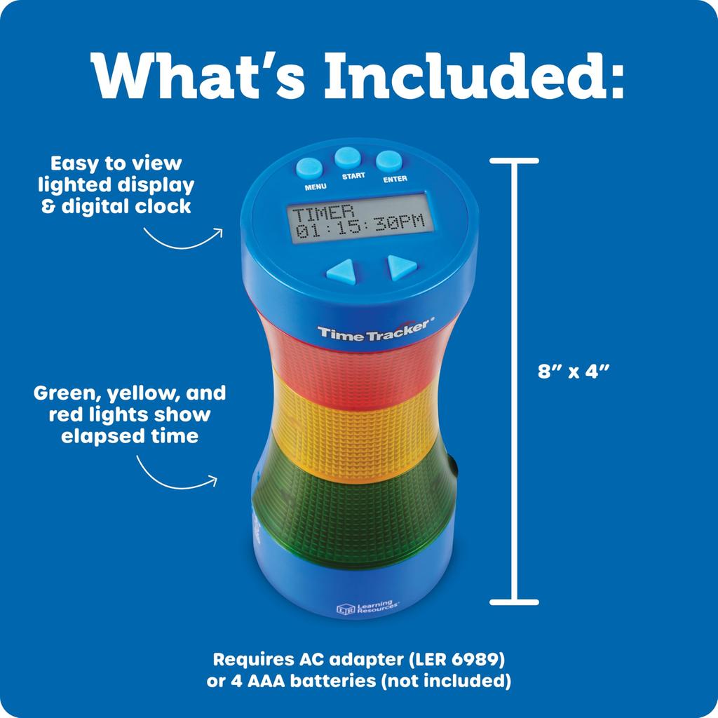 Learning Resources Time Tracker(R) Classroom Timer - Lights and Rings! Classroom Timer LER 6900