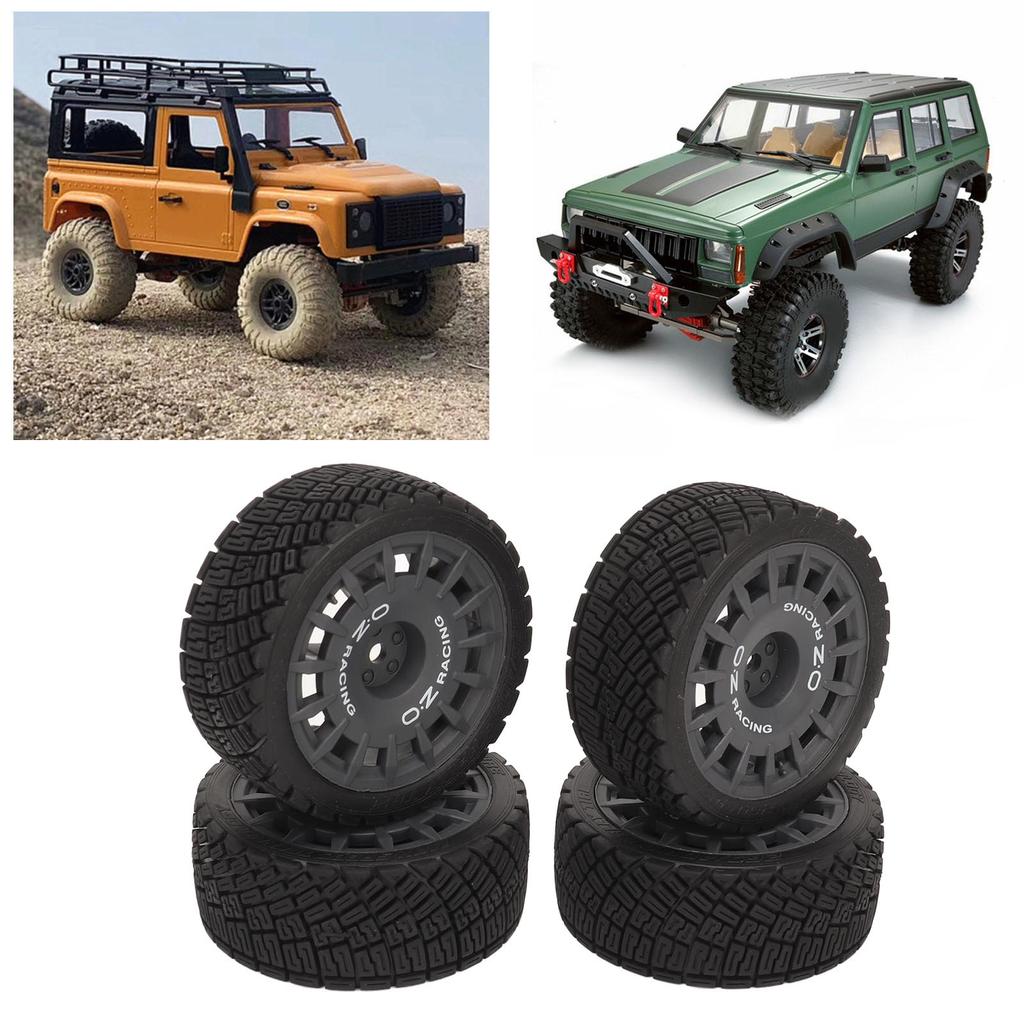 4 Pcs RC Car Tire Rubber Wheels High Wear Resistance Strong Cushioning 1Celsius10 RC On Road Tyres for