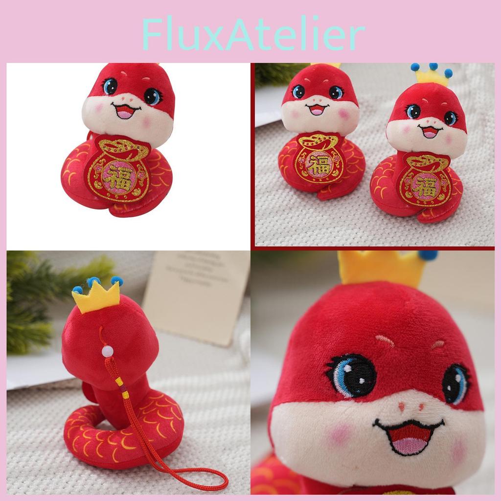 Adorable Plush Snake Year Zodiac Plush Toy Pendant 3 Inch Soft Red Gift Accessory